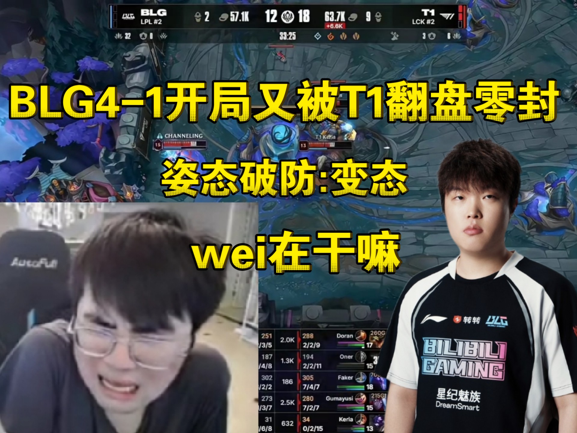 b体育娱乐-BLG惨遭T1零封，西卡气吐血官方解说破防，LPL真成垫底赛区？